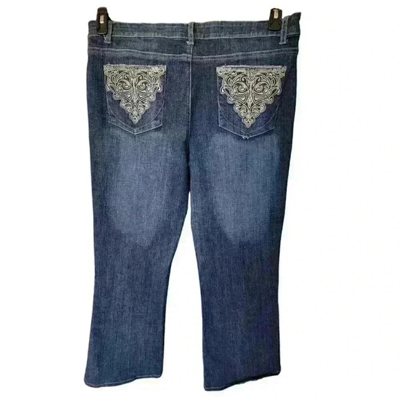 American Exchange Ankle Jeans Women's Plus Size 16 Blue Stretch Denim - Picture 2 of 7